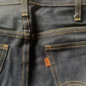 Levi Orange Tab Big E Boot Cut Flare Mens Jeans Denim Sample Garment 80’s 36x28